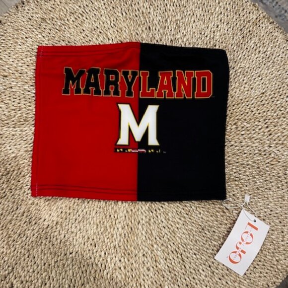 NWT LOJO Collegiate Apparel Maryland Terps Two Tone Tube Top, One Size - Picture 3 of 5